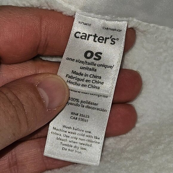 Carter's Bundle of Love White Fleece Baby Blanket Satin Trim 28x39 - Picture 2 of 7